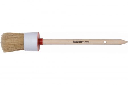 Кисть круглая MASTER COLOR натуральная щетина топс 55% дереянная ручка 35 мм
